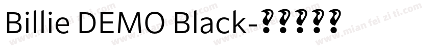 Billie DEMO Black字体转换